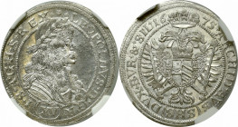 Schlesien under Habsburgs, Leopold I, 15 kreuzer 1675 SHS, Breslau - NGC MS64 MAX