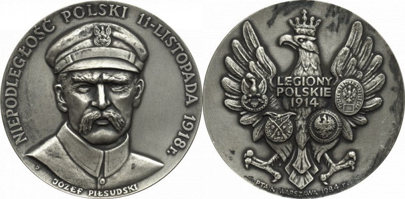PRL, Medal Niepodległość Polski, 1985 - nakł. 20 egz. Bardzo rzadki medal Niepod...