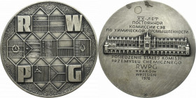 PRL, Medal Posiedzenie Stałej Komisji Przemysłu Chemicznego RWPG 1976 - srebro Nakład 3 e