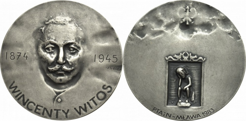 PRL, Medal Wincenty Witos, 1986 Medal z wizerunkiem Wincentego Witosa, którego e...