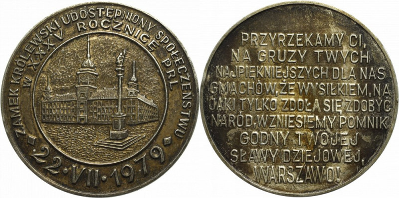 PRL, Medal Zamek Królewski w Warszawie 1979 srebro Zamek Królewski w Warszawie, ...