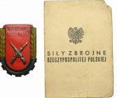PRL, Odznaka Wzorowy Strzelec wz.51 z legitymacją 18 Dywizja Piechoty - numerowana seria