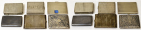 Kolekcja srebrnych europejskich papierośnic - 6 egzemplarzy (w tym przybornik)