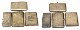 Kolekcja srebrnych rosyjskich papierośnic - 4 egzemplarze