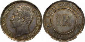 Belgium, 1 franc 1859 Essai - NGC MS65 2-MAX