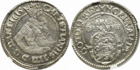 Denmark, Christian IV, 1 marck 1615, Copenhagen - NGC MS62 MAX