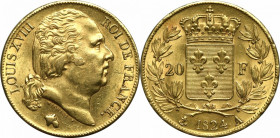 France, 20 francs 1824