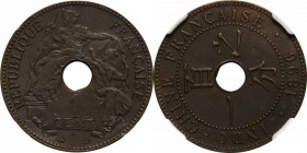 French Indochina, 1 cents 1896 - NGC MS65 BN MAX