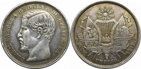 Guatemala, 1 peso 1864