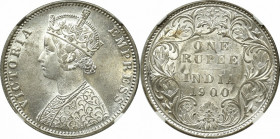 British India, 1 rupee 1900, Mumbai - NGC MS62