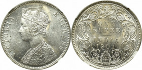 British India, 1 rupee 1901, Mumbai - NGC MS62
