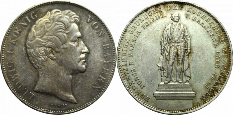 Germany, Bayern, 3-1/2 gulden 1843 Ładny egzemplarz z dobrze zachowanymi detalam...