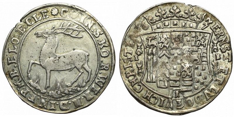 Germany, Stolberg, Ludwig Christian, 1/3 Thaler 1672 Piękny egzemplarz w subteln...