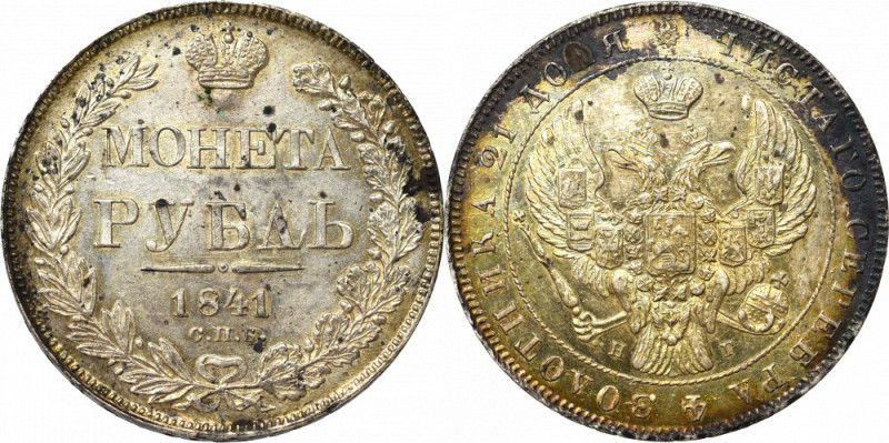 Russia, Nicholas I, Rouble 1841 НГ Doskonały egzemplarz rubla z połowy XIX wieku...