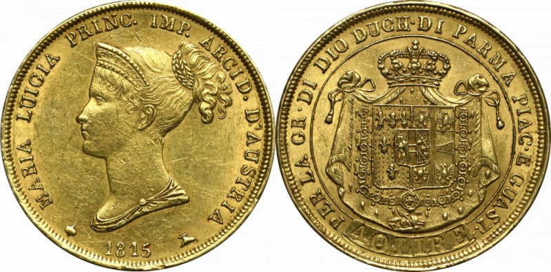 Italy, Maria Luigia, 40 lire 1815 Bardzo rzadka pozycja w tak dobrym stanie zach...