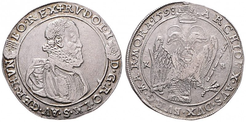 RUDOLF II (1576 - 1612)&nbsp;
1 Thaler, 1598, 28,02g, KB. Dav 8066&nbsp;

abo...