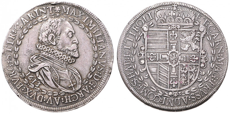 ARCHDUKE MAXMILIÁN (1588 - 1618)&nbsp;
1 Thaler, 1613, 28,3g, Dav 3316&nbsp;
...