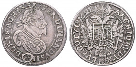 FERDINAND II (1619 - 1637)&nbsp;
1/2 Thaler, 1628, 14,06g, Wien. MA 125&nbsp;

VF | VF