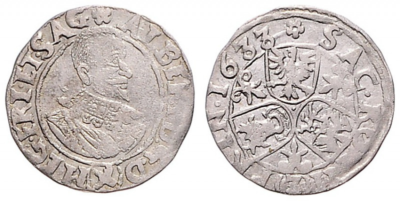 FERDINAND II (1617 - 1637)&nbsp;
3 Kreuzer ALBRECHT VON WALLENSTEIN (1583 - 163...
