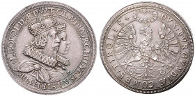 ARCHDUKE LEOPOLD V (1619 - 1632)&nbsp;
2 Thaler Wedding of Archduke Leopold II and Claudia de Medici, b. l. , 56,93g, Dav 3332&nbsp;

VF | VF
