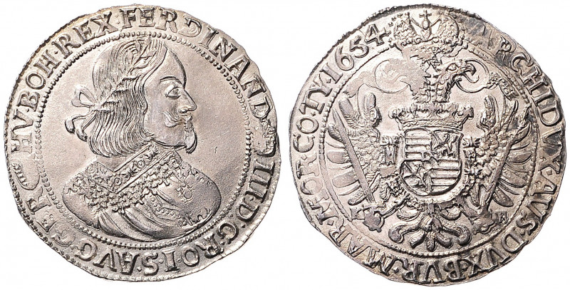 FERDINAND III (1637 - 1657)&nbsp;
1 Thaler, 1654, 28,44g, KB. Dav 3198&nbsp;
...