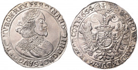 FERDINAND III (1637 - 1657)&nbsp;
1 Thaler, 1654, 28,44g, KB. Dav 3198&nbsp;

EF | EF