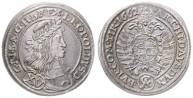 LEOPOLD I (1657 - 1705)&nbsp;
15 Kreuzer, 1662, 6,39g, Wien. Her 921&nbsp;

EF | EF