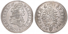 LEOPOLD I (1657 - 1705)&nbsp;
15 Kreuzer, 1681, 6,08g, KB. Her 1048&nbsp;

EF | EF