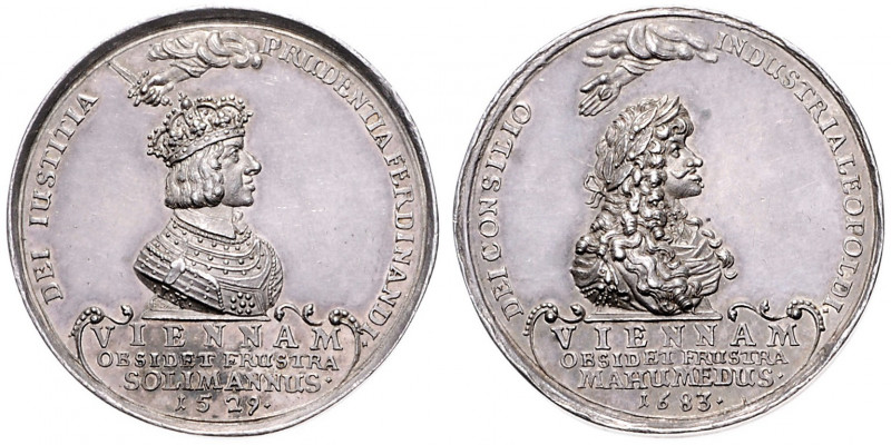 LEOPOLD I (1657 - 1705)&nbsp;
Silver medal Commemorating the Victory over the T...