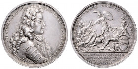 LEOPOLD I (1657 - 1705)&nbsp;
Silver medal The Battle of Hochstad, ?1704, 18,97g, 38 mm, Ag 900/1000, Hautsch&nbsp;

about EF | about EF