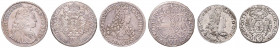 JOSEPH I (1705 - 1711)&nbsp;
Lot 3 coin - 6 Kreuzer 1707 and 1740, 3 Kreuzer 1734, 7,65g, Hall&nbsp;

VF | VF