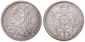 CHARLES VI (1711 - 1740)&nbsp;
1/4 Thaler, 1740, 7,12g, Hall. Her 588&nbsp;

about UNC | about UNC