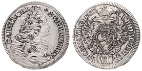 CHARLES VI (1711 - 1740)&nbsp;
6 Kreuzer, 1733, 3,41g, Praha. Her 685&nbsp;

EF | EF