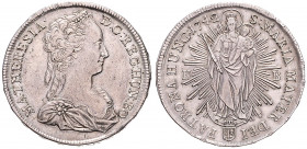 MARIA THERESA (1740 - 1780)&nbsp;
1 Thaler, 1742, 28,74g, KB. Her 563&nbsp;

EF | EF , drobné údery | small defects on the surface
