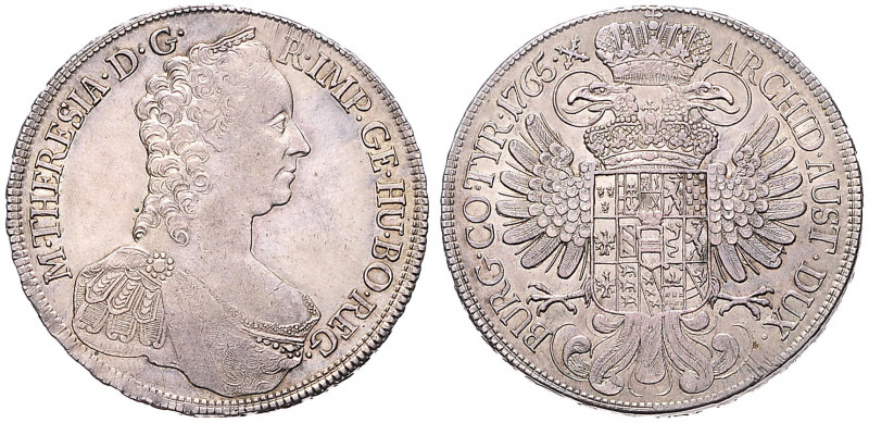 MARIA THERESA (1740 - 1780)&nbsp;
1 Thaler, 1765, 28,02g, Wien. Her 417&nbsp;
...