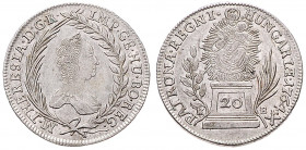 MARIA THERESA (1740 - 1780)&nbsp;
20 Kreuzer, 1764, 6,67g, KB. Her 970&nbsp;

EF | EF