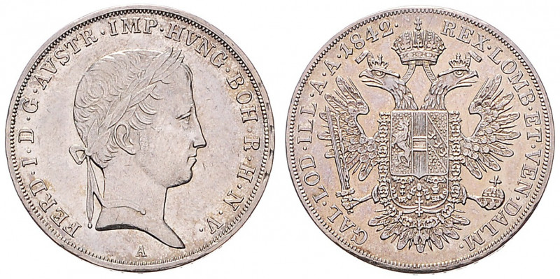 FERDINAND V / I (1835 - 1848)&nbsp;
1/2 Thaler, 1842, 13,95g, A. Früh 783&nbsp;...