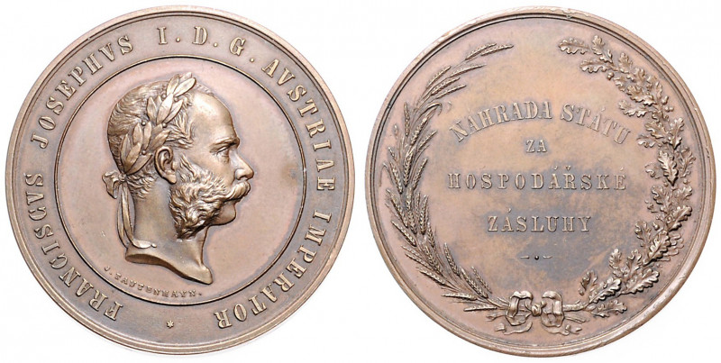 FRANZ JOSEPH I (1848 - 1916)&nbsp;
AE medal Award for contribution to economy, ...