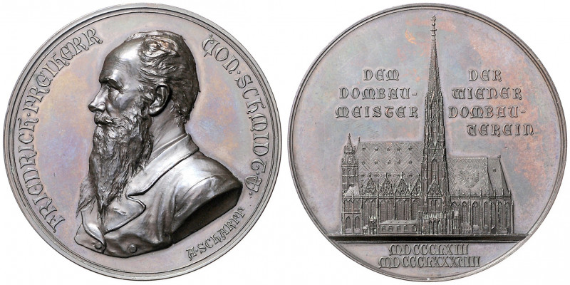 FRANZ JOSEPH I (1848 - 1916)&nbsp;
AE medal St. Stephen´s Cathedral Vienna, 188...