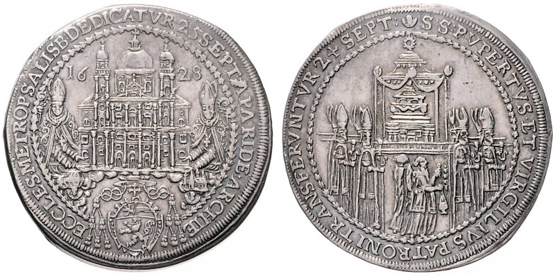 PARIS von LODRON (1619 - 1653)&nbsp;
1 Thaler, 1628, 28,46g, Zöt 1437&nbsp;

...