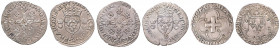 FRANCIS I (1515 - 1547), HENRY II (1547 - 1559)&nbsp;
Lot 3 coins - Douzain (3x) w. d., 1549, 1550, 7,2g&nbsp;

VF | VF