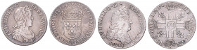 LOUIS XIV (1643 - 1715)&nbsp;
Lot 2 coins - 1/4 Ecu 1647, 1691, 13,24g&nbsp;

VF | VF , stopa po oušku | trace of mounting