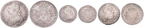 LOUIS XVI (1774 - 1793)&nbsp;
Lot 3 coins - 1/2 Ecu 1791; 1/5 Ecu 1786; 1/10 Ecu 1786, 23,31g&nbsp;

VF | VF