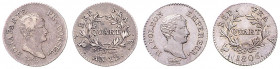 NAPOLEON (1804 - 1814)&nbsp;
Lot 2 coins - 1/4 Frank 1804, 1806, 2,5g&nbsp;

VF | VF