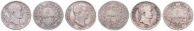 NAPOLEON (1804 - 1814)&nbsp;
Lot 3 coins - 1 Frank 1805, 1811, 1808, 14,86g&nbsp;

VF | VF