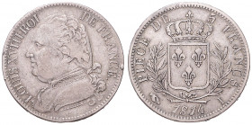 LOUIS XVIII (1814 - 1824)&nbsp;
5 Frank, 1814, 24,86g, KM 702.2&nbsp;

VF | VF