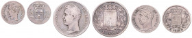 CHARLES X (1824 - 1830)&nbsp;
Lot 3 coins - 1 Frank 1827, 1/2 Frank 1830, 1/4 Frank 1828, 8,42g&nbsp;

VF | VF