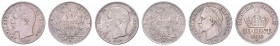 NAPOLEON III (1852 - 1870)&nbsp;
Lot 3 coins - 50 Cent 1857, 1859, 1868, 7,5g&nbsp;

VF | VF