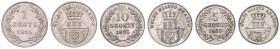 POLAND&nbsp;
Lot 3 coins - 1 Zloty 1835; 10 Groszy 1835; 5 Groszy 1835, 7,58g, Krakov&nbsp;

VF | VF