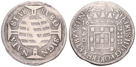BRAZIL&nbsp;
640 Reis Petr II. (1668 - 1706), 1640, 18,72g, KM 84&nbsp;

VF | VF